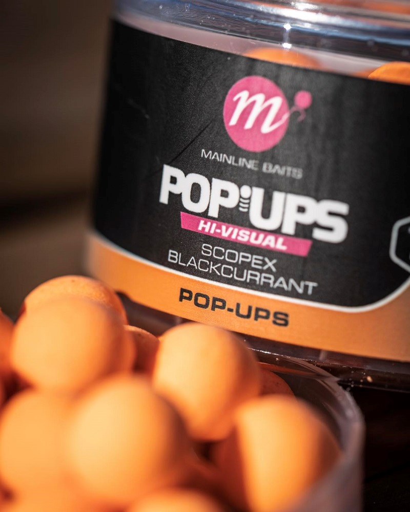 Mainline Plovoucí Boilie High Visuali Pop Ups Scopex Blackcurrant 15 mm (1)